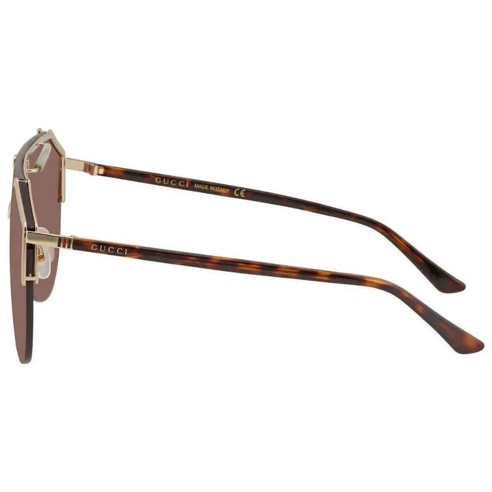 NEW Gucci Havana Red Aviator Men's Sunglasses